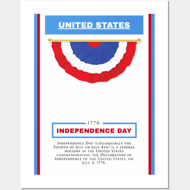 Independence Day - United States - For 4th of july - Print Design Poster - 17062010 Wall Art by Semenov